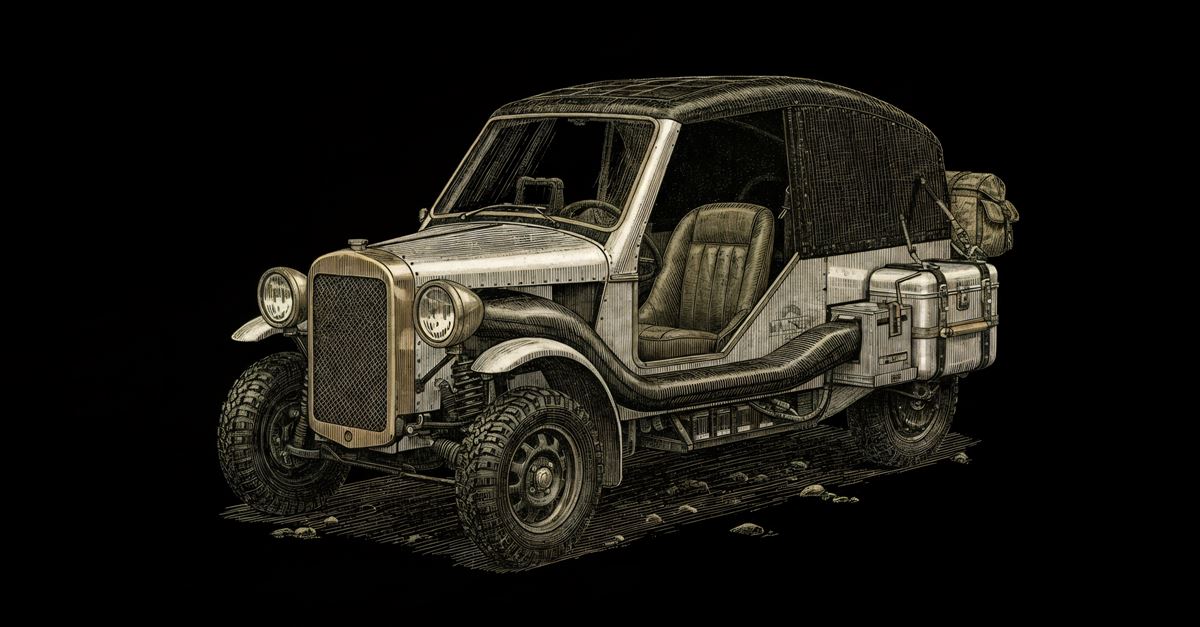 Engraved plate — Maudslay Marathon expedition camper