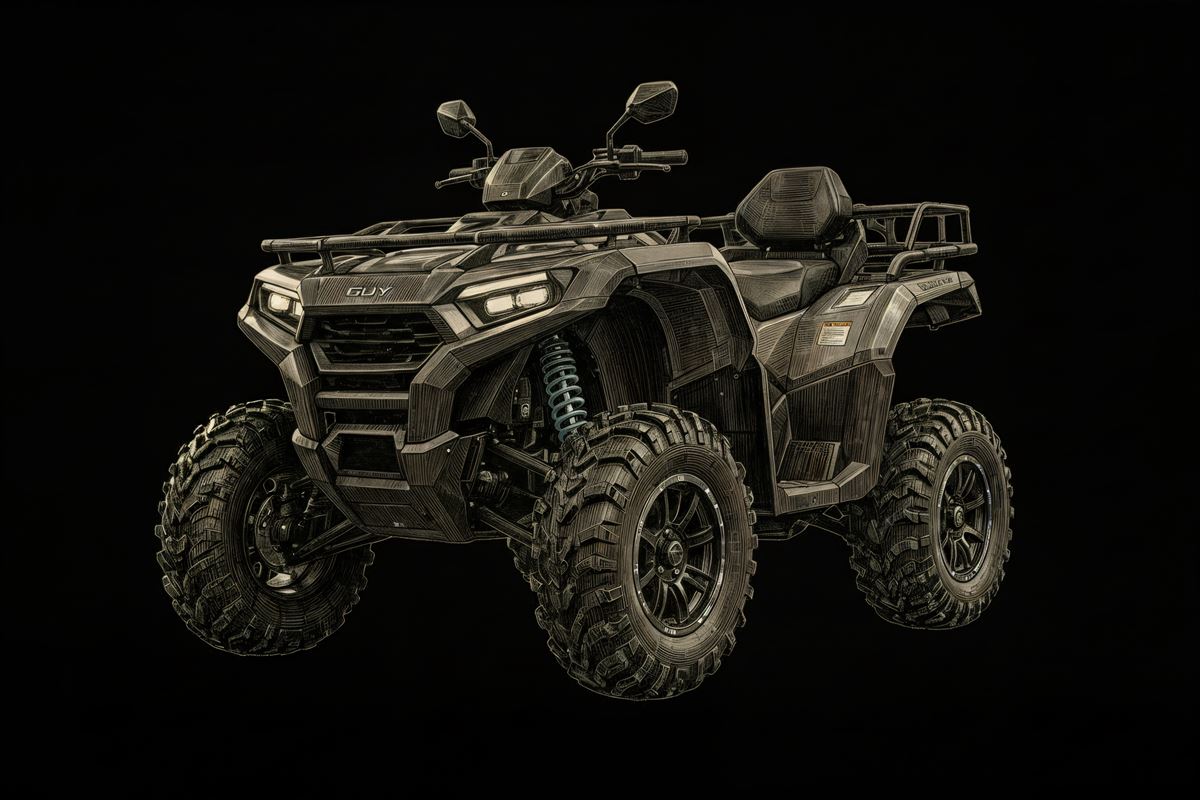 Engraved plate — Guy Warrior electric ATV